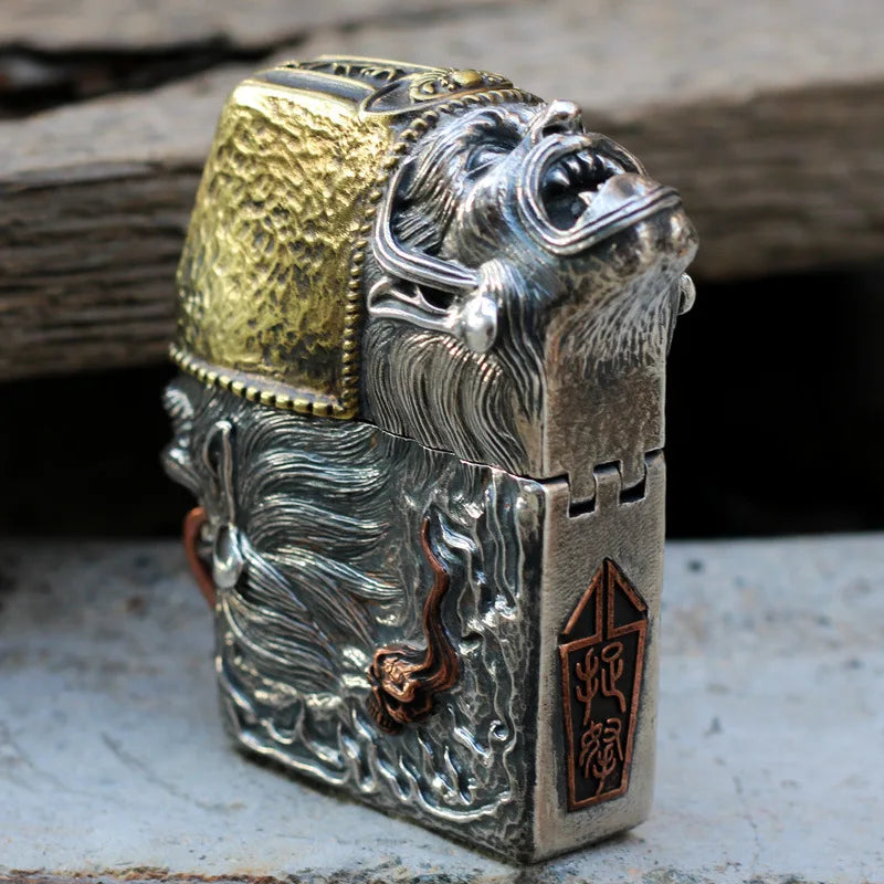 Hand Carved Heibai Wuchang Retro Lighter