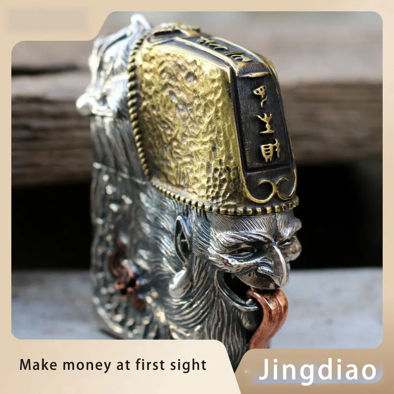 Hand Carved Heibai Wuchang Retro Lighter