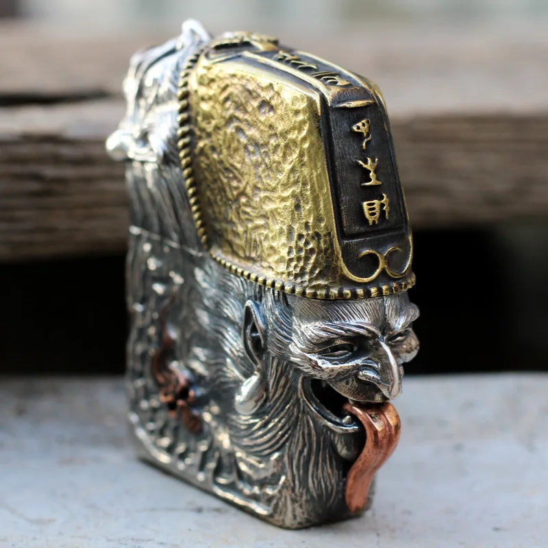 Hand Carved Heibai Wuchang Retro Lighter