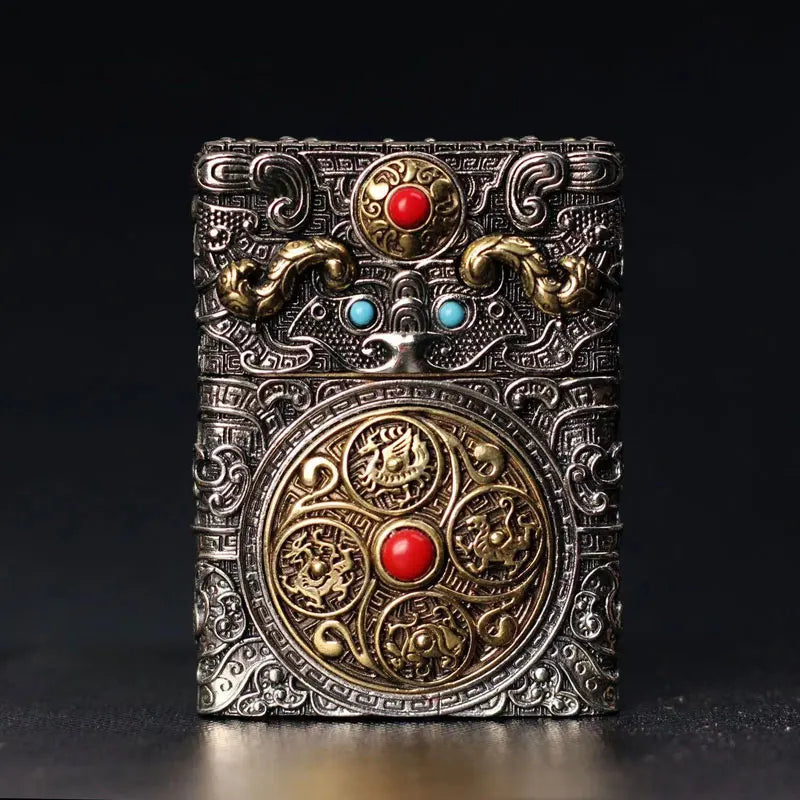 Hand Carved Heibai Wuchang Retro Lighter