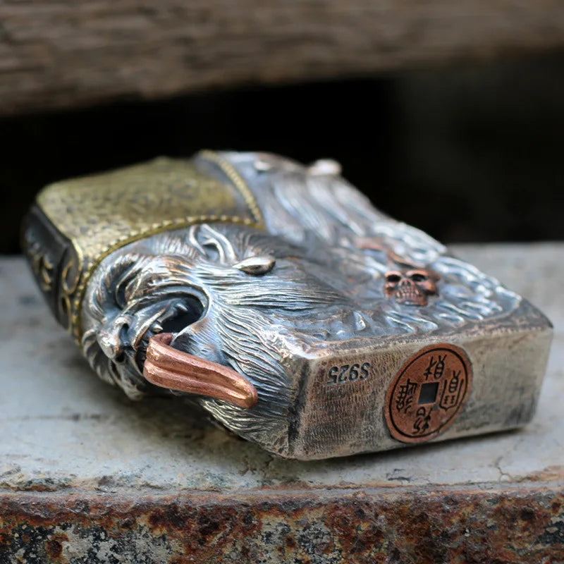 Hand Carved Heibai Wuchang Retro Lighter